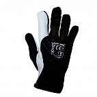 Rękawice ze skóry koziej czarne 8[M] - Rękawice ze skóry koziej czarne 11[2XL]